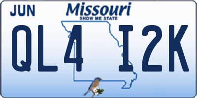 MO license plate QL4I2K