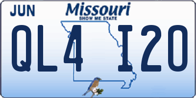 MO license plate QL4I2O