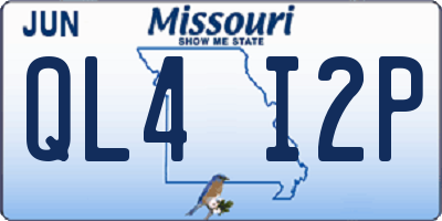 MO license plate QL4I2P
