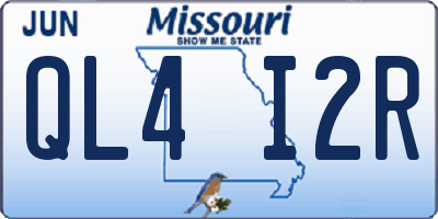 MO license plate QL4I2R