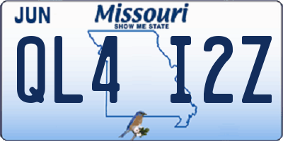 MO license plate QL4I2Z