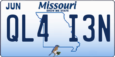 MO license plate QL4I3N