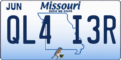 MO license plate QL4I3R