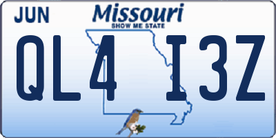 MO license plate QL4I3Z