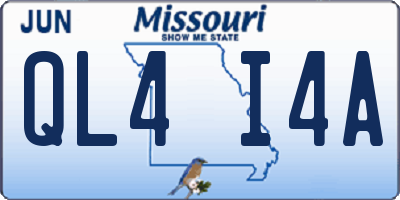 MO license plate QL4I4A