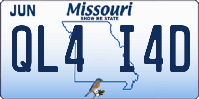 MO license plate QL4I4D