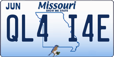 MO license plate QL4I4E