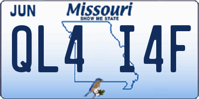 MO license plate QL4I4F