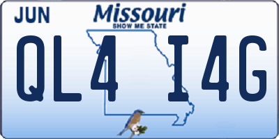 MO license plate QL4I4G