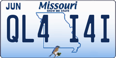 MO license plate QL4I4I
