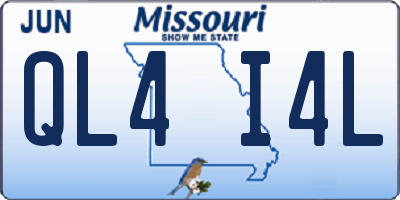MO license plate QL4I4L