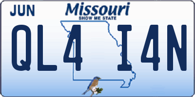 MO license plate QL4I4N