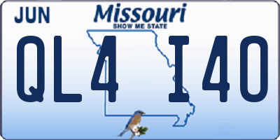 MO license plate QL4I4O