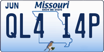 MO license plate QL4I4P