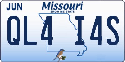 MO license plate QL4I4S