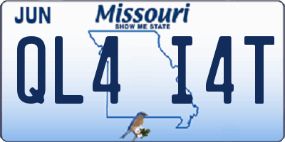 MO license plate QL4I4T