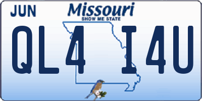 MO license plate QL4I4U