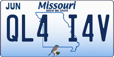 MO license plate QL4I4V