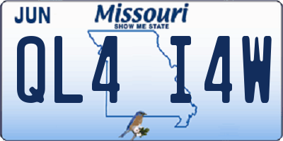 MO license plate QL4I4W