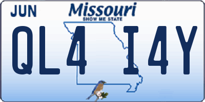 MO license plate QL4I4Y