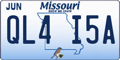 MO license plate QL4I5A