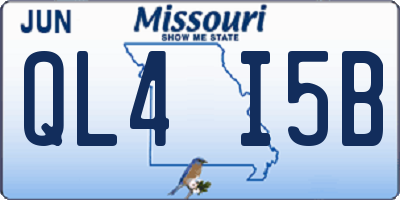 MO license plate QL4I5B