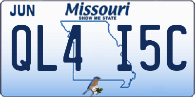 MO license plate QL4I5C