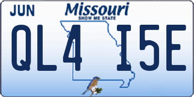 MO license plate QL4I5E