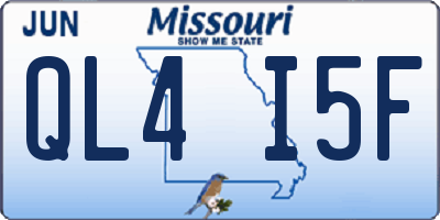 MO license plate QL4I5F