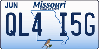 MO license plate QL4I5G