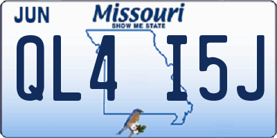 MO license plate QL4I5J