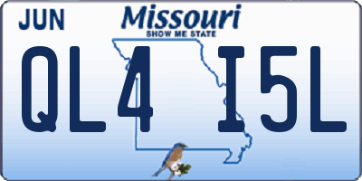 MO license plate QL4I5L