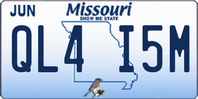 MO license plate QL4I5M