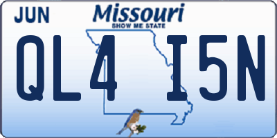 MO license plate QL4I5N