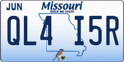 MO license plate QL4I5R