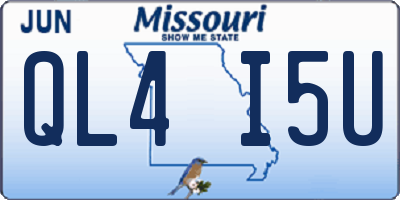MO license plate QL4I5U