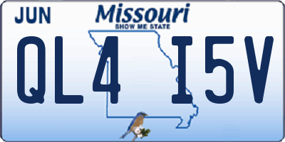 MO license plate QL4I5V