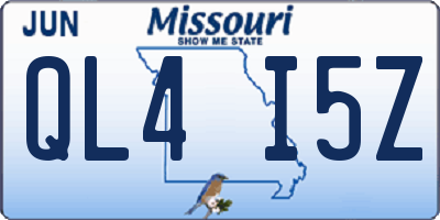 MO license plate QL4I5Z