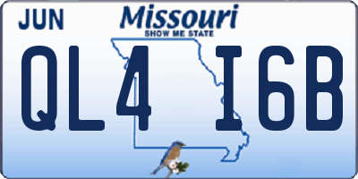 MO license plate QL4I6B