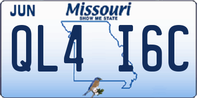 MO license plate QL4I6C