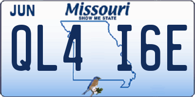 MO license plate QL4I6E