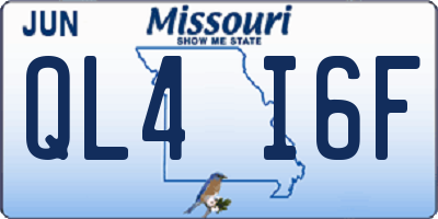 MO license plate QL4I6F