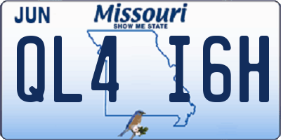 MO license plate QL4I6H