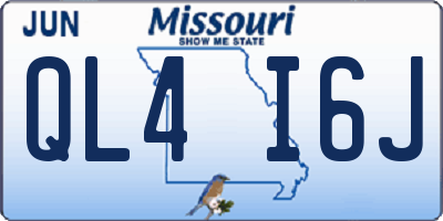MO license plate QL4I6J