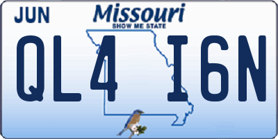 MO license plate QL4I6N