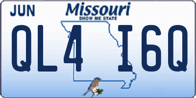 MO license plate QL4I6Q