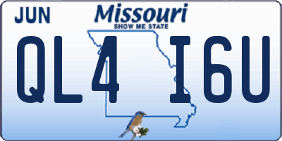 MO license plate QL4I6U