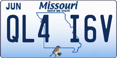 MO license plate QL4I6V