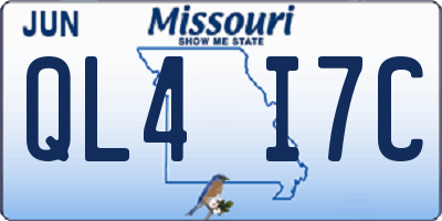 MO license plate QL4I7C