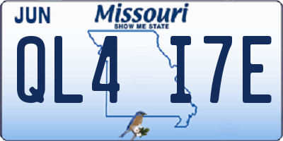 MO license plate QL4I7E
